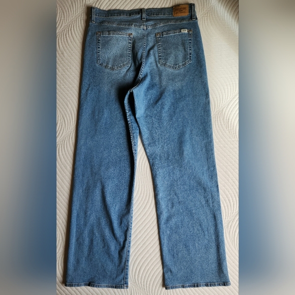 LEVI'S Heritage High Rise Loose Straight Leg Zip Fly Jeans Sz 14 32W Light Wash - Picture 8 of 15